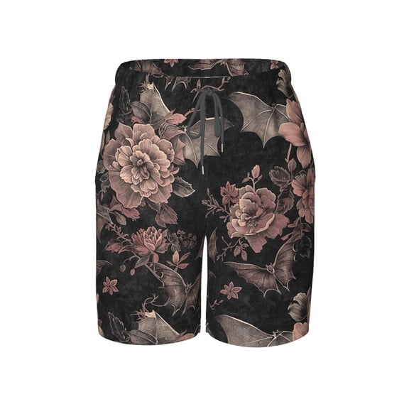 Gothic Beach Pants Lightweight and Quick-Drying Teen Shorts with Mesh Lining and Drawstring