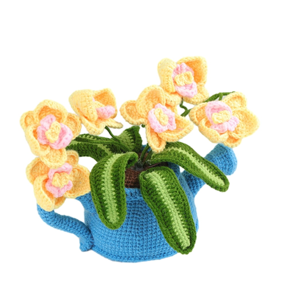 Crochet Kits Plant Crochet Yarn Set Cute Animal Crochet Kits DIY Beginners Crochet Kits with English Video Tutorials