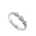 thumbnail image 2 of Three Stone Bezel Set Engagement Ring For Women's Gift 1.9 Ct Diamond 14K White Gold Over, 2 of 2