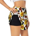 thumbnail image 2 of Haiem Sunflower Cow Women's 2 in 1 Running Shorts - Lightweight Athletic Workout Gym Yoga Breathable Sports Shorts Liner with Phone Pockets-Small, 2 of 9
