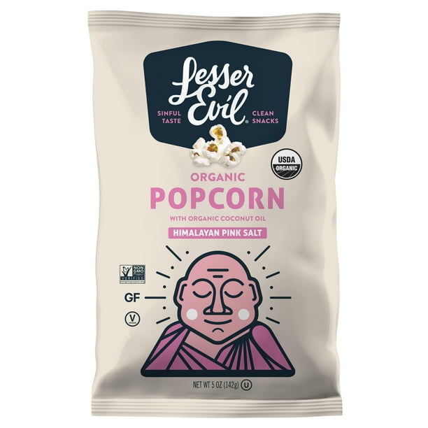 LesserEvil Organic Himalayan Pink Salt Popcorn, 5 Oz.
