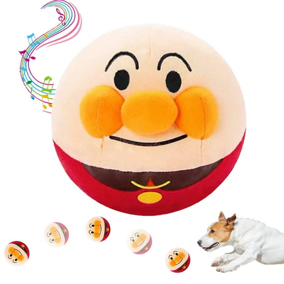 Interactive Dog Toys, Active Moving Pet Plush Toy for Dogs, Dog Squeaky Moving Ball Toys with Chewable Plush Cover&Music for Small Medium Large Dogs Chasing (Little Dog Pattern)