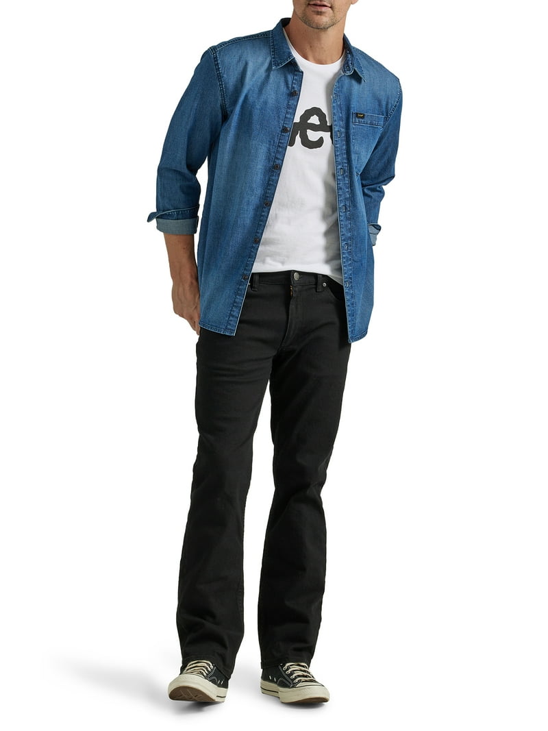 未使用級　EFFECTEN Lace up denim shirts pants 2_AGNESBLEACHWASHTENCEL_071-
