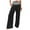 Black, variant on YUGYXL Womens High Stretch Waist Pants Loose Summer Wide Leg Pants Palazzo Pants Beach Lightweight Trousers with Pockets Black L