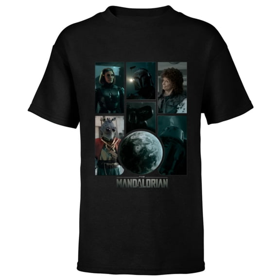 Star Wars The Mandalorian Season 3 Bo-Katan Peli Motto R5-D4 - Short Sleeve T-Shirt for Kids - Customized-Black
