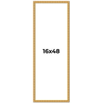 16x48 Frame Gold Real Wood Picture Frame Width 1 inches | Interior Frame Depth 0.5 inches | Edwina