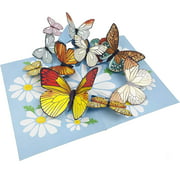 Gorgeous Butterflies - 3D Pop Up Greeting Card For All Occasions - Love, Birthday, Christmas, Mother's Day, Good Luck,