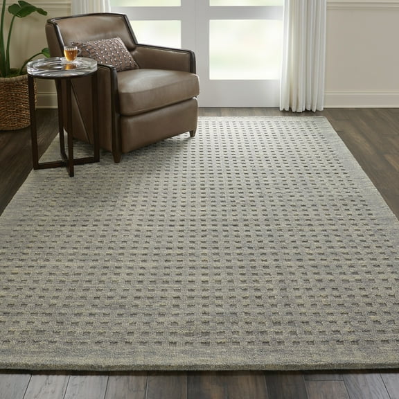 Nourison Perris Area Rug, Charcoal, 8' x 10'6"