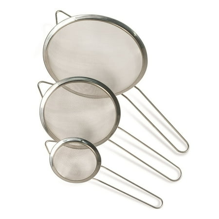 3 Piece Strainer Set - Fine Mesh Stainless Steel Strainers 3-Piece Set
