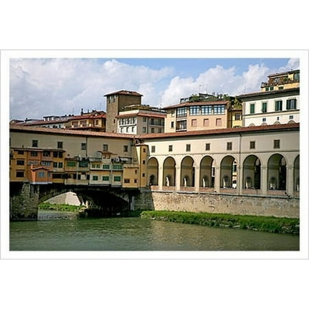 Uffizi Gallery - Uffizi Gallery Entrance by Ponte Vecchio Poster Print by Igor Maloratsky (19 x 13)