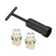 thumbnail image 1 of Kit de base de socket de luz G9 de Uxcell, 2 juegos de base de lámpara de cerámica con herramienta de extracción de anillo de socket, blanca, 1 of 6