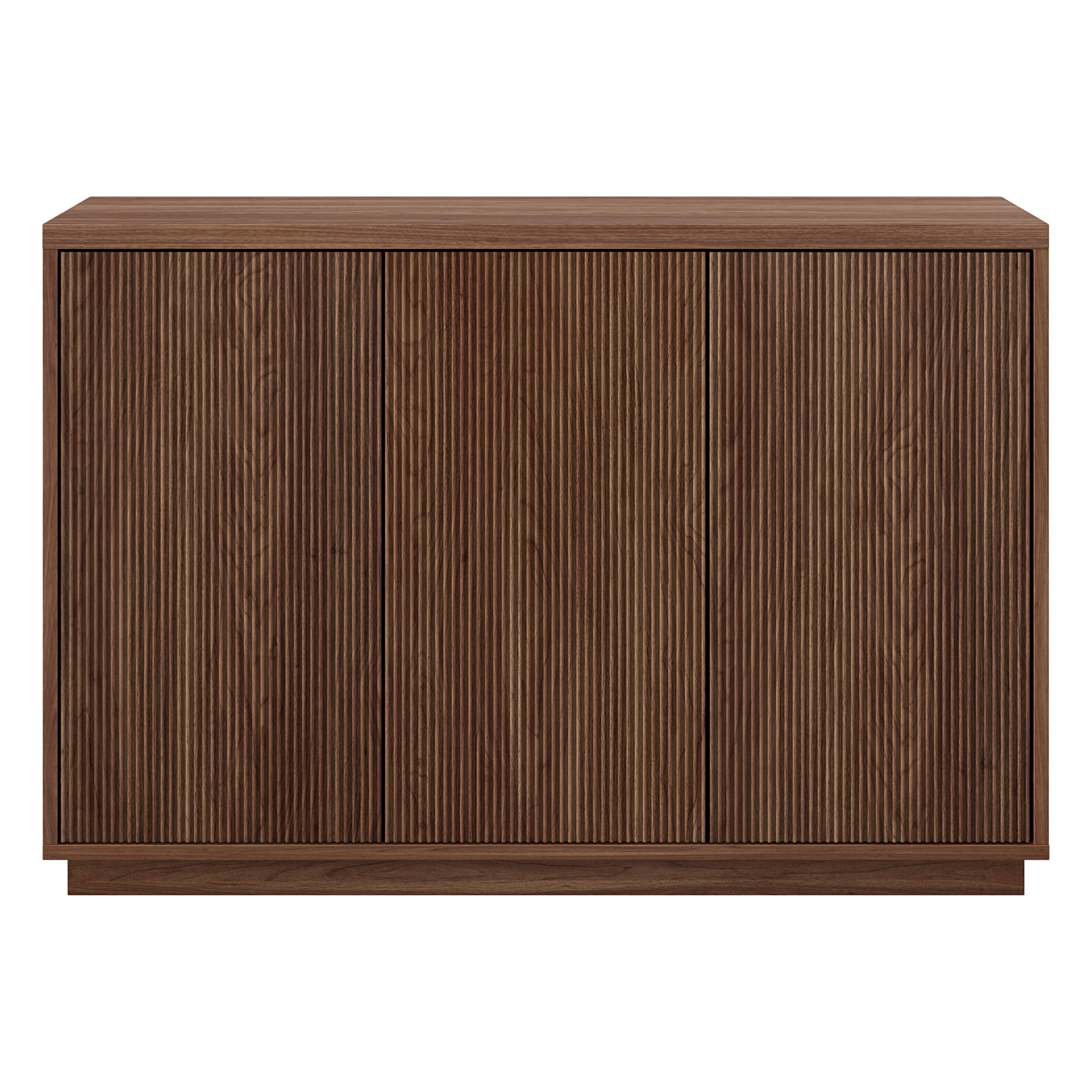 Evelyn&Zoe Modern/Contemporary 48" Wide Satin Walnut Buffet Table