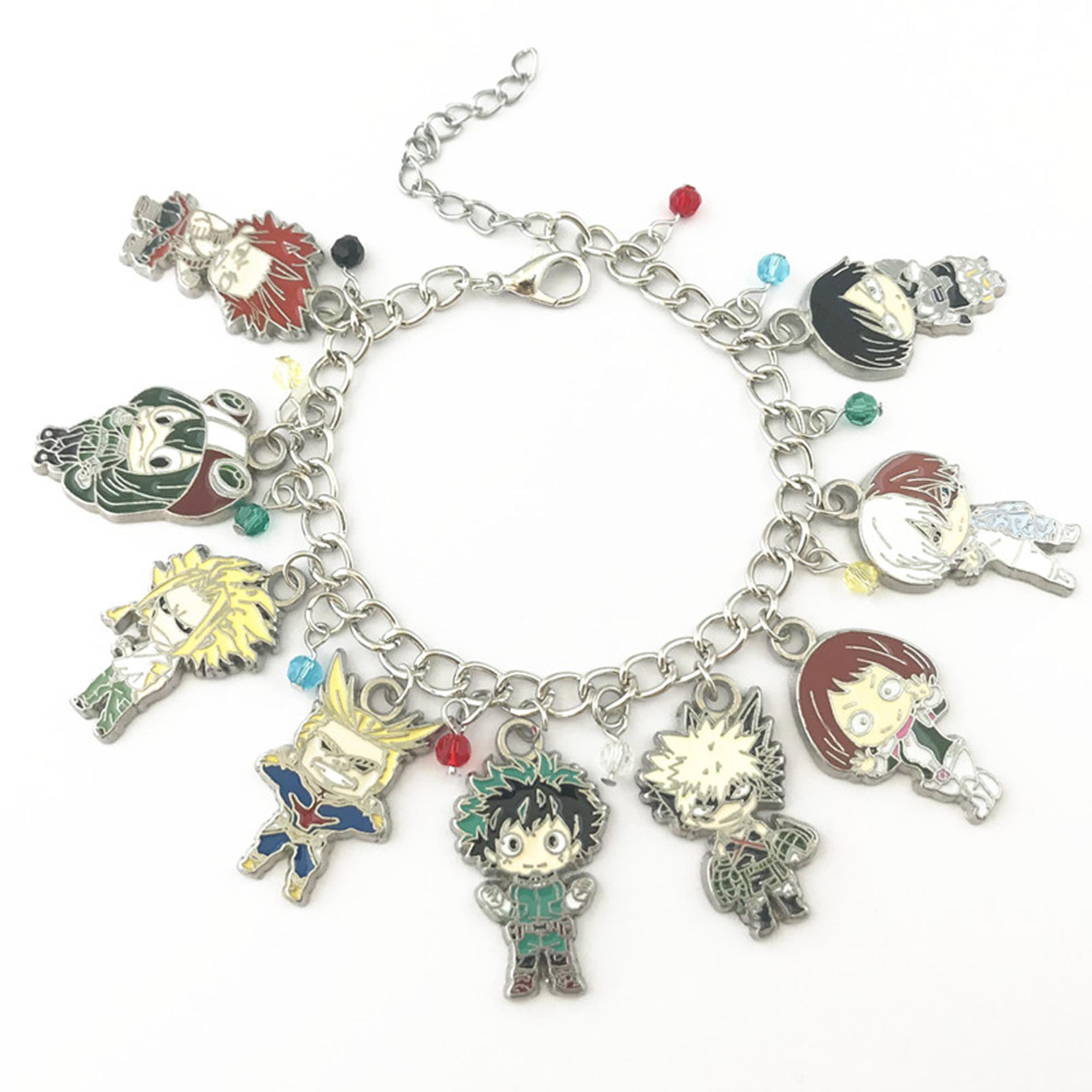 My Hero Academia Charm Bracelet Cool Anime Figure Bracelet Anime Lover Gifts for Girls and Boys 