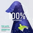 thumbnail image 3 of Adult Hooded Rain Poncho Waterproof Lightweight Reusable Raincoat for Men and Women, Emergency Outdoor Rain Jacket for Hiking Camping Travel Protection, Blue, 3 of 7