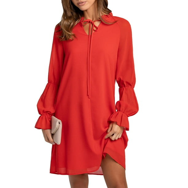 Tie sleeve cheap dress