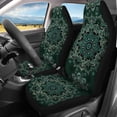 thumbnail image 3 of Pzuqiu Datura Floral Front and Rear Seat Cover Set 3 Pieces, Car Seat Covers Polyester Lightweight Full Set for Sedans Trucks Cars, 3 of 10