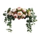 thumbnail image 1 of Decoraciones de flores de arco de boda decorativas con hojas de vegetación Swag de flores artificiales para el día de San Valentín Fondo de boda Champán rosa, 1 of 9