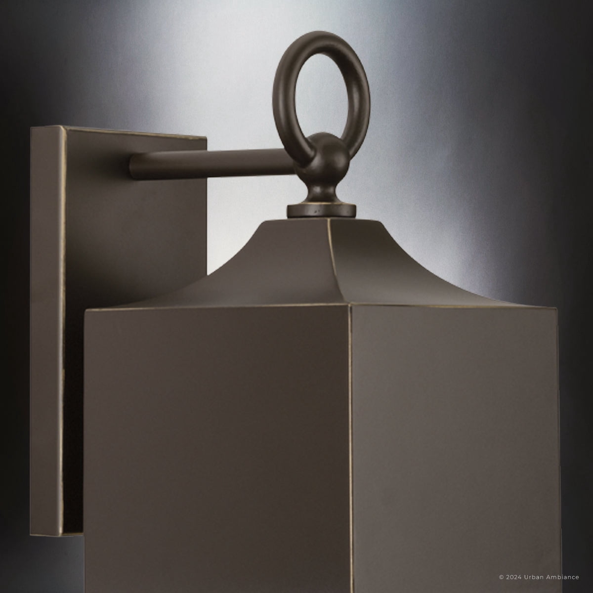 Luxury Modern Farmhouse Wall Sconce, Small Size: 23.25''H x 9.5''W, with Modern Rustic Style Elements, Antique Bronze Finish, UHP1563 from the Sunnybank Collection by Urban Ambiance