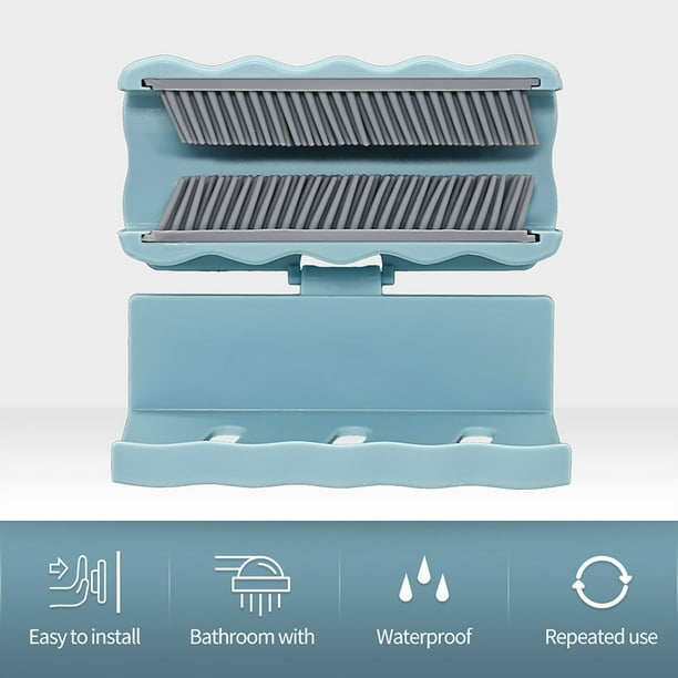 Fiudx Organizador de Pelo para Ducha, Diseño Plegable Multifuncional, Evita La Obstrucción Del Desagüe, Fácil Instalación, Adhesivo Removible, Uso Versátil En El Baño, Tamaño Compacto, 12 X 6,5 X 4,5