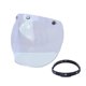 thumbnail image 2 of Helmet Bubble Visor Motorcycle Helmet Windshield Lens with Flip Bracket for 3-Snap Open Face Helmets, 2 of 2