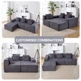 thumbnail image 6 of L-Shape Modular Sectional Sofa Couch, Comfy Upholstered Cloud Couch with Deep Seat, Modern Minimalist Couch Right Facing Chaise for Living Room, 6 of 9