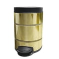thumbnail image 5 of nu steel Stainless Steel Step Garbage Trash Can with Lid: 5 liter/1.32 gal for the Kitchen, Bathroom, Bedroom, Patio, RV – Gold Finish STP-8065G, 5 of 5