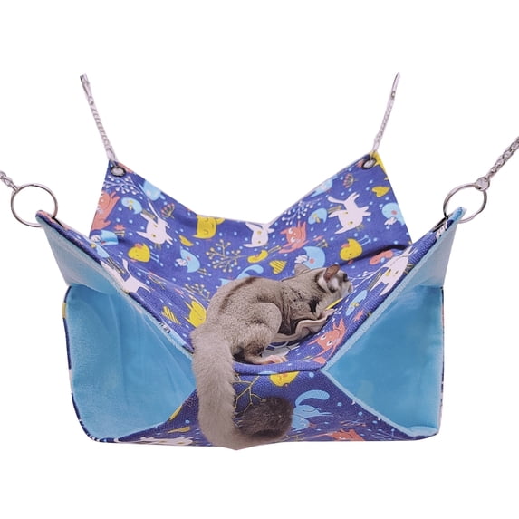 Visland Pet Hamster Warm Double Layer Hanging Hammock Soft Nest House Cage Sleeping Bed