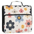 thumbnail image 5 of FORMRS Zipper Binder with Shoulder Strap 2-inch Ring 500 Sheet Capacity File Bag, Beige Retro Flower, 5 of 5