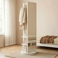 thumbnail image 2 of Yardi Yarda 19.6*15.7*68.8in Full-Length Mirror, Plus Size Mirror with 360 ° Rotating Design for Indoor, White, 2 of 13
