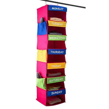 Daily Activity Organizer - Kids 7 Shelf Portable Closet Hanging Closet Organizer Great Closet Solutions