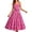 C1-Hot Pink541, variant on Womens Polka Dot Midi Dress Double Thin Straps Tie Waist Flared Hem Wedding Guest Long Dress