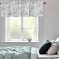 thumbnail image 6 of Valance Curtains for Windows Light Blue Pastoral Flowers Kitchen Curtians Window Treatment Farmhouse Floral Topper Curtain Rod Pocket Valances for Kitchen Bathroom Living Room 54x18in, 6 of 9