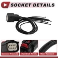 thumbnail image 4 of Cableado del Zócalo de Luz de Faro para GMC Sierra 2014-2021 No.334820801/33482-0801 Conector de Pigtail de Bombilla, 4 of 7
