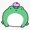 1pcs, variant on Cute Green Pond Frog Sitting On Sweet Birthday Whipped Cream Cupcake Pastry Decal For Notebook Sticker