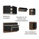 thumbnail image 4 of Cocina Integral Completa Glamy Madesa 260cm - Marrón/Negro, 4 of 5