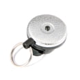 thumbnail image 1 of KEY-BAK Original SD Retractable Keychain, 36" Kevlar Cord, Chrome Front, Removable Rotating Clip, 13 oz. Retraction, Split Ring, 1 of 1