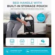 Stander BedCane, Adult Bed Rail and Support Handle, Bedside Safety Elderly Stand Assist with Organizer Pouch, ASTM Safety Approved Bedrail