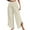 #01 Beige 【Daily Essentials: Mix & Match All Colors】, variant on Women's High Waisted Wide Leg Pants Trousers Slacks Bottoms Solid Color Ruffle Trim Elastic Waistband Flowy Stretchy Casual Daily Work Office Lounge Wear Travel Essentials for Women