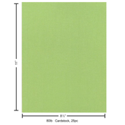 Paper Accents Glimmer Cardstock 8.5x 11 80lb 25pc Sparkling Apple