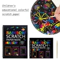 thumbnail image 3 of Rainbow Scratch Paper Scratch Art for Kids DIY Craft Drawing Crafts Kit Lot R2, 3 of 8