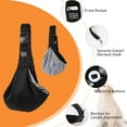 thumbnail image 5 of Hands Free Pet Sling Carrier, Pet Carrier for Small and Medium Dog up to 15 Lbs, Wrap Carrier Sling Adjustable Strap Zip Pocket, Hands Free Pets Pack for Outdoor Travel Subway - Black, 5 of 5