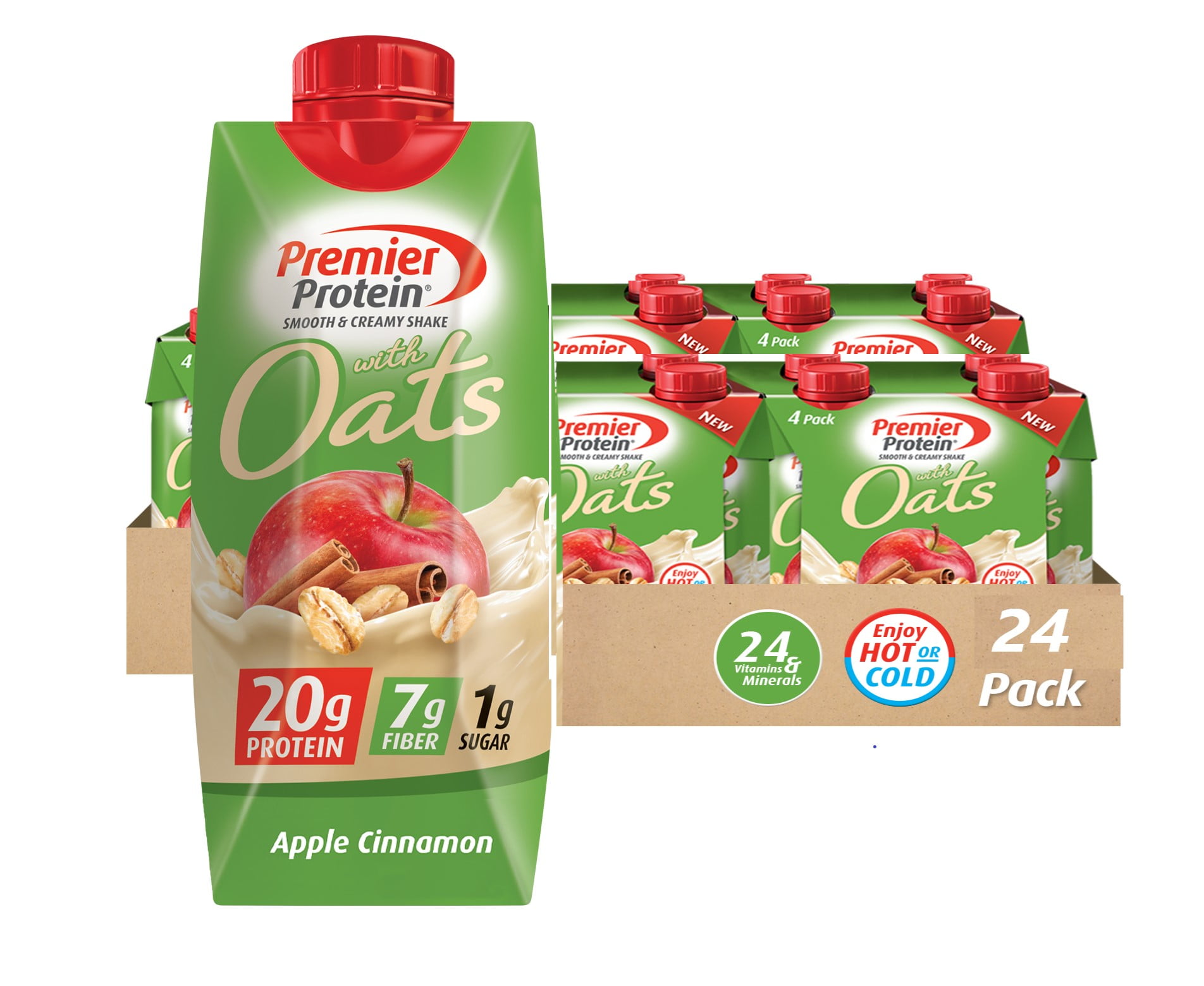 Premier Protein Shake With Oats,Flavor Apple Cinnamon, 11 Oz - 24 Pack ...