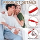 thumbnail image 3 of Pulseras Magnéticas para Parejas Uxcell, Pulseras a Juego Ajustables en Forma de Corazón con Perla Plateada, Cuerdas Trenzadas Hechas a Mano para Regalos de Joyería de Amistad, Rojo, 3 of 6