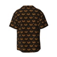 thumbnail image 5 of KLL Halloween Pumpkins1 Print Men's Shirt Short Sleeve Button Down Summer Cuba Beach Shirts- Medium, 5 of 5