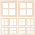 thumbnail image 2 of Wooden Doll House Window Mini Window Model for Decoration 10Pcs, 2 of 5