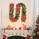 thumbnail image 2 of Guirnalda navideña de pino y cedro para repisa de chimenea, corona de vid, guirnalda de pino artificial de tacto real, decoración para porche de jardín al aire libre, recuerdo de fiesta de invierno, 2 of 6