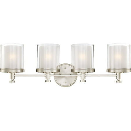 400 Iron - Bathroom Vanity 4 Light With Brushed Nickel Finish Iron Medium Base 30 inch 400 Watts