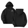 thumbnail image 4 of CPNG Children Girls Bow Print Tracksuits Set Full Zip Long Sleeve Hooded Active Jackets & Jogger Pants Suits 2 Piece Sweatsuit(Black,5-6 Years), 4 of 8