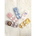 thumbnail image 7 of Gustave Kids Baby Fuzzy Slipper Socks with Grippers, Non Skid Coral Fleece Plush Socks Winter Cute 3D Cartoon Animal Cozy Soft Warm Socks for Toddler Girls Boys "Khaki", 7 of 7