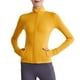 thumbnail image 1 of TFixol Chaquetas deportivas para mujer Cremallera completa Agujeros para el pulgar Bolsillos para correr Fitness, 1 of 8